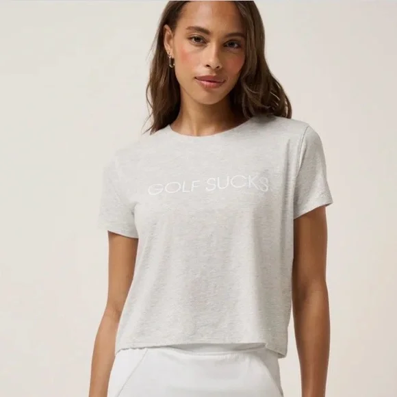 TravisMathew Light Gray Women's Tee - Picture 5 of 6